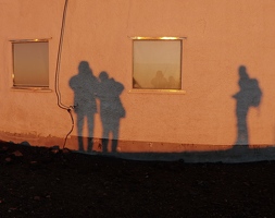 Our shadows as sunset approaches